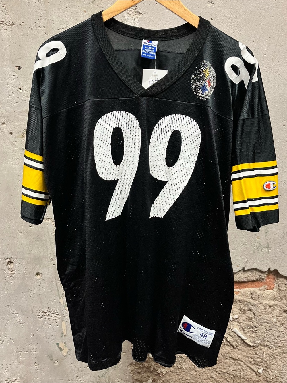 Vintage 90s Pittsburg Steelers Levon Kirkland Champion Athletics Football Jersey